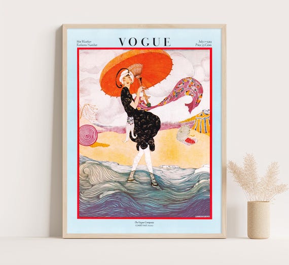 Vogue 1919 Art Deco Print: Helen Dryden Seaside Fashion
