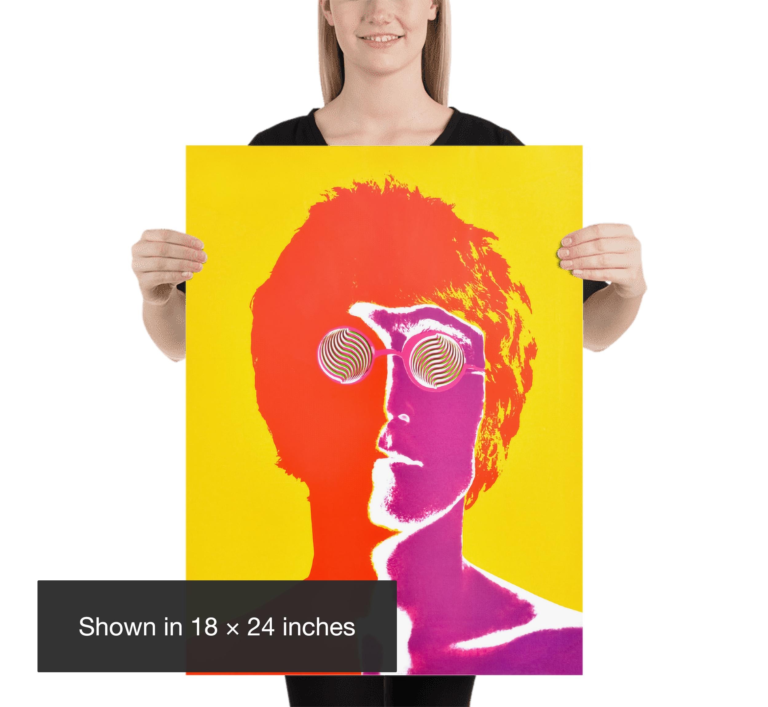 John Lennon Psychedelic Art Print: 1967 Avedon Beatles Portrait - Etsy