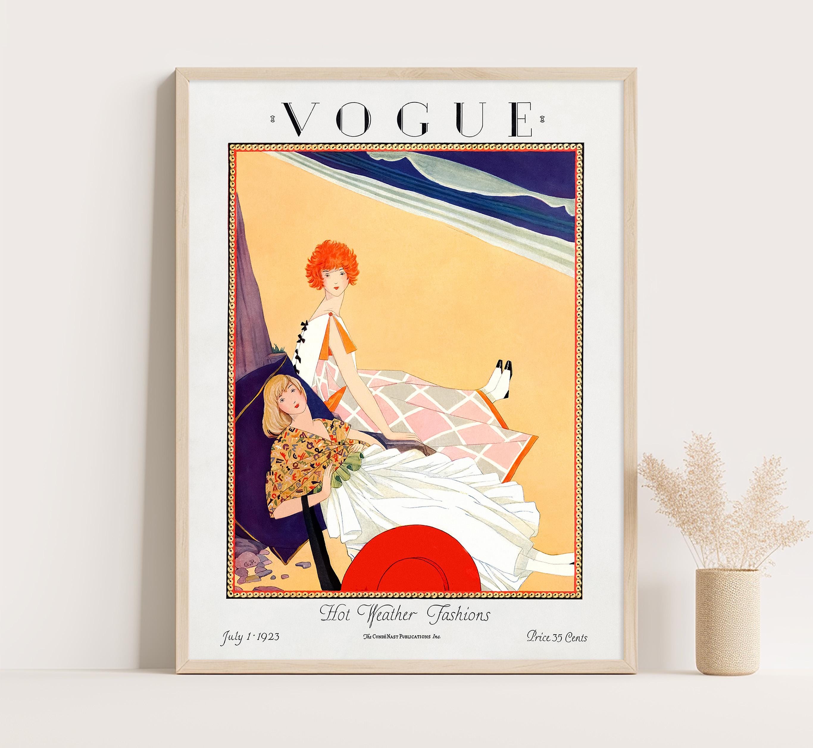 1920s Art Deco Beach Print: Vogue Cover Art by Harriet Meserole - Etsy
