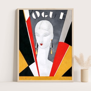 Cartel publicitario vintage de Vogue, decoración vintage para sala de estar, arte de pared para dormitorio, cartel de 12 x 16 pulgadas.