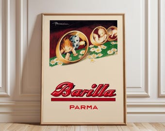 Barilla Parma Poster: Playful Surprises by Adolfo Busi, 1930s Vintage Italian Advertising Art Print