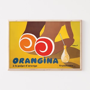 Bernard Villemot Orangina Poster: Vintage French Riviera Advertising Art