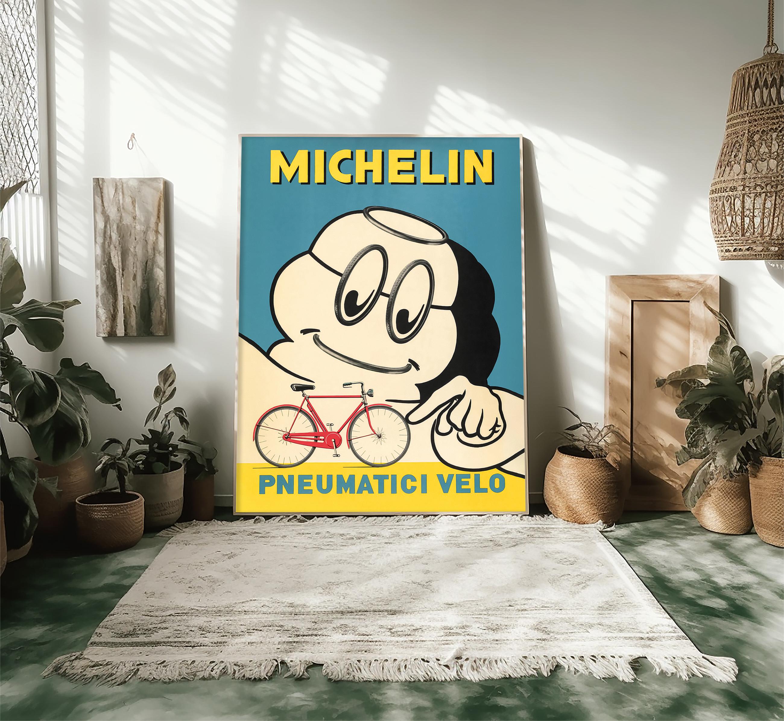 ミシュランのポスター、ヴィンテージ自転車広告、1950年代のプリント