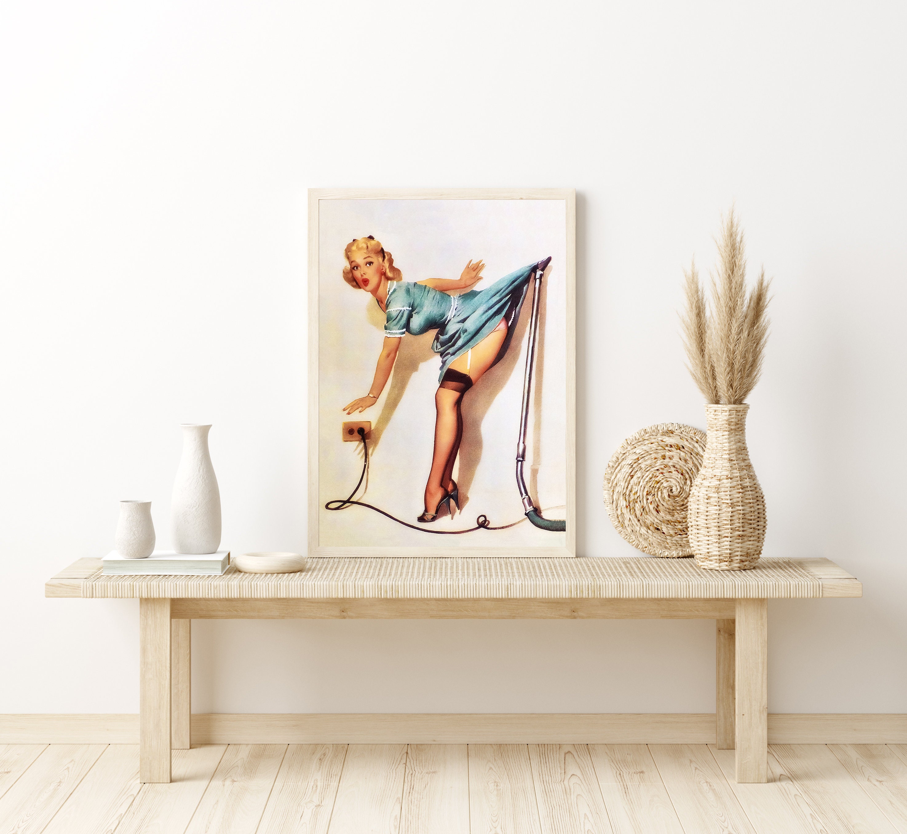 Pin up Girl Wall Art Pin up Art Print Vintage Bedroom Wall Etsy
