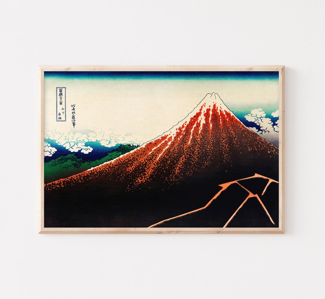 Mount Fuji Print: Vintage Japanese Ukiyo-e Art by Hokusai - Etsy