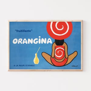 Bernard Villemot Orangina Plakat: Vintage französische Werbekunst