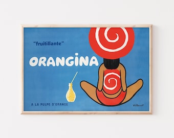 Bernard Villemot Orangina Poster: Vintage French Advertising Art