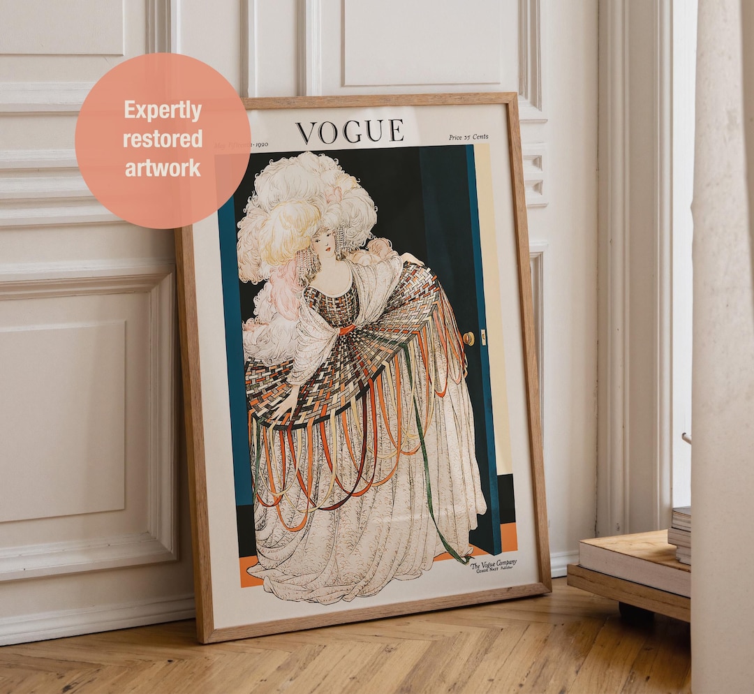 Art Deco Fashion Print: 1920 Vogue Cover - George Wolfe Plank - Etsy