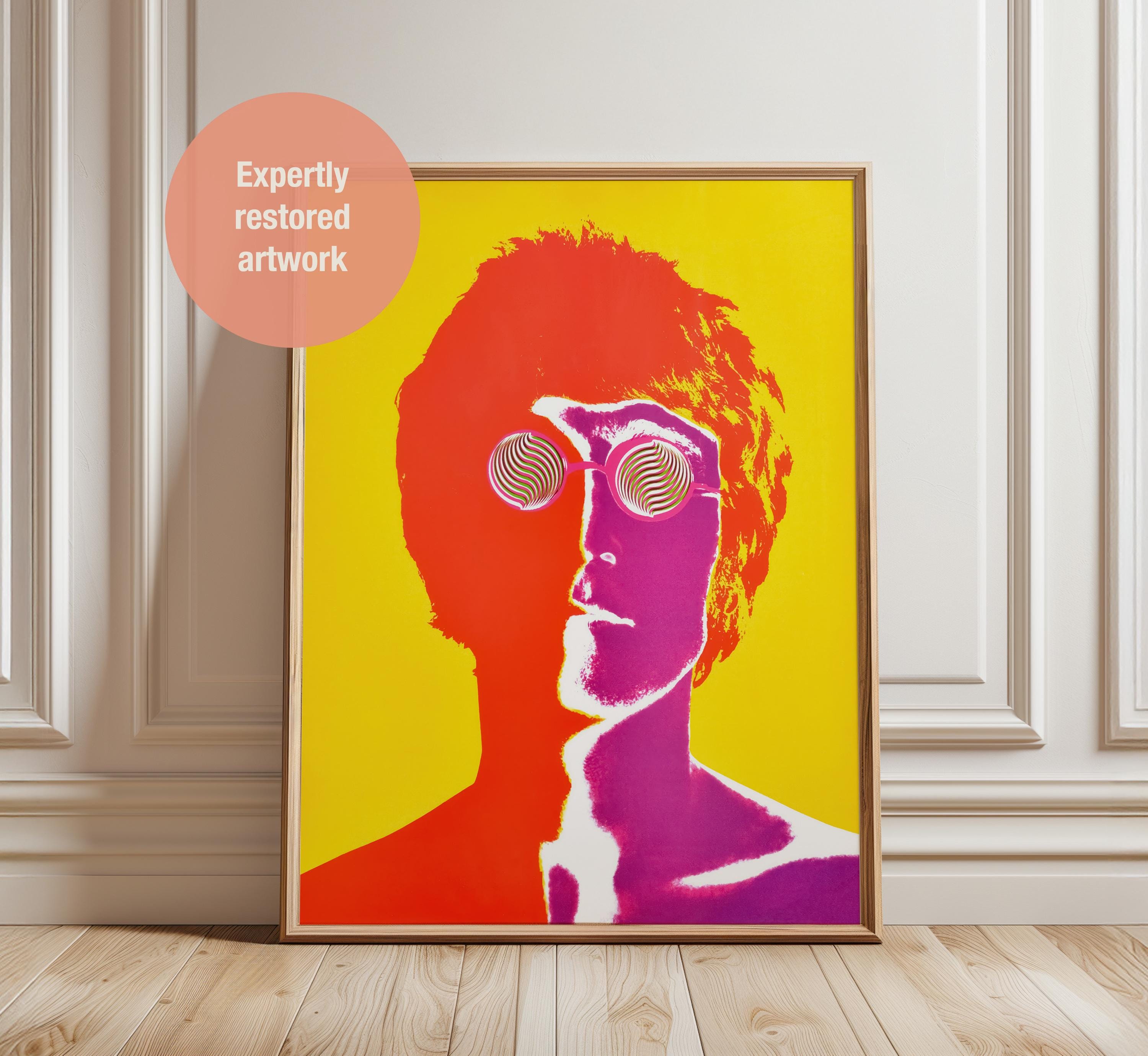 John Lennon Psychedelic Art Print: 1967 Avedon Beatles Portrait - Etsy