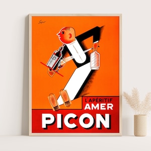 Amer Picon Likör Vintage Werbeplakat, Vintage Küchendekor, extragroße Wandkunst, bis zu 18x24 Zoll Druck.