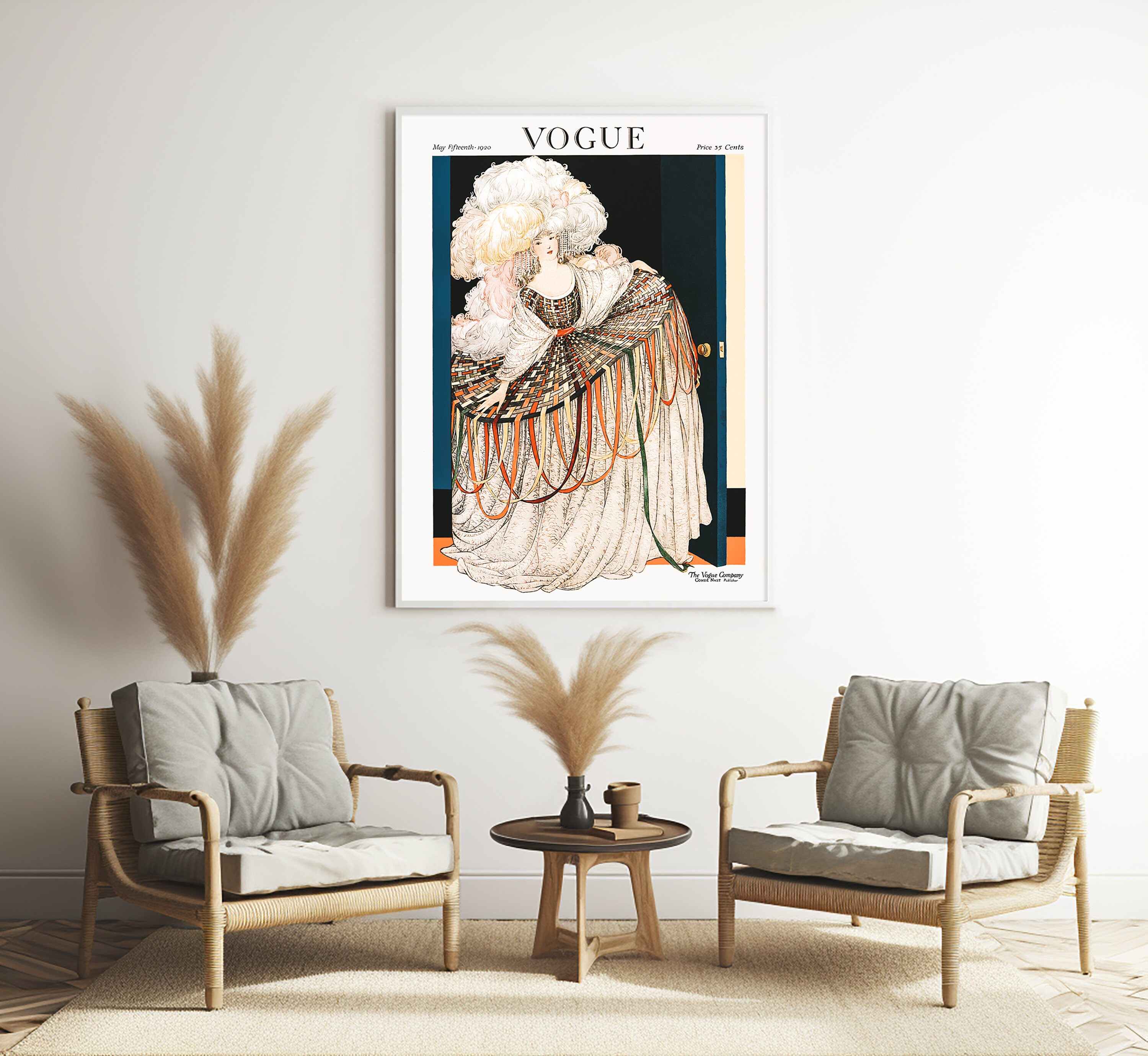Art Deco Fashion Print: 1920 Vogue Cover - George Wolfe Plank - Etsy