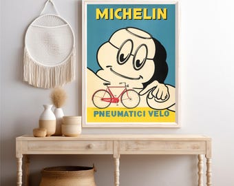 ミシュランのポスター、ヴィンテージ自転車広告、1950年代のプリント
