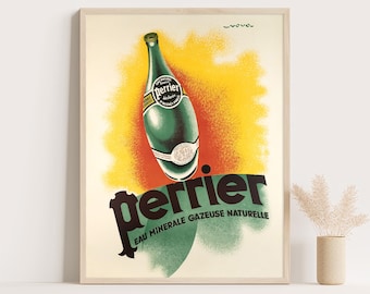 Vintage Perrier Poster: Jean-Paul Nova French Advertising Print