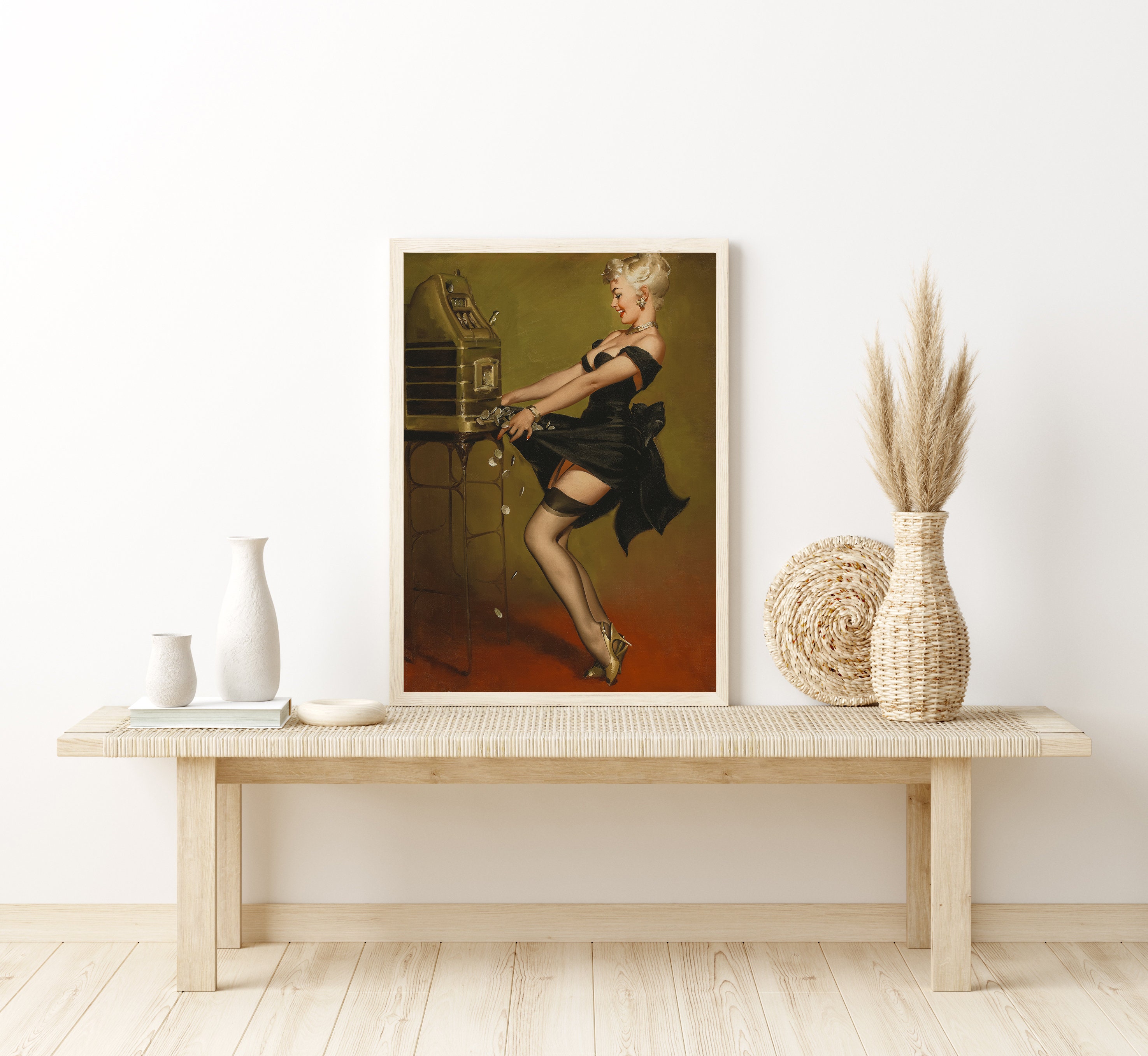 Pin up Girl Wall Art Pin up Art Print Vintage Bedroom Wall Etsy