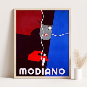 Modiano italienische Zigaretten Vintage Werbeplakat, Vintage Küchendekor, Große Wandkunst, bis zu 16x20 Zoll Plakat.