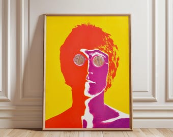 John Lennon Psychedelic Art Print: 1967 Avedon Beatles Portrait - Etsy