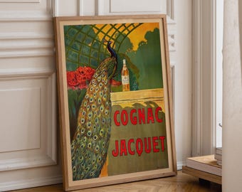 Jacquet Cognac Poster: Bouchet 1925 French Vintage Advertising Art