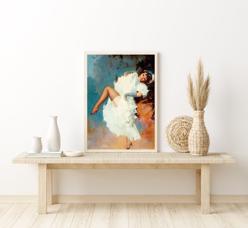 Pin up Girl Wall Art Pin up Art Print Vintage Bedroom Wall Etsy