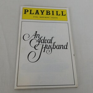 Ideal Husband Playbill May 1996 Martin Shaw Anna Carteret Penny Downie Broadway