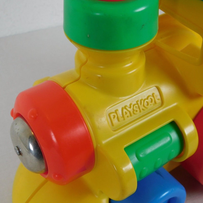 Vintage 1989 Playskool Train Engine Activity Baby Pull Toy Etsy