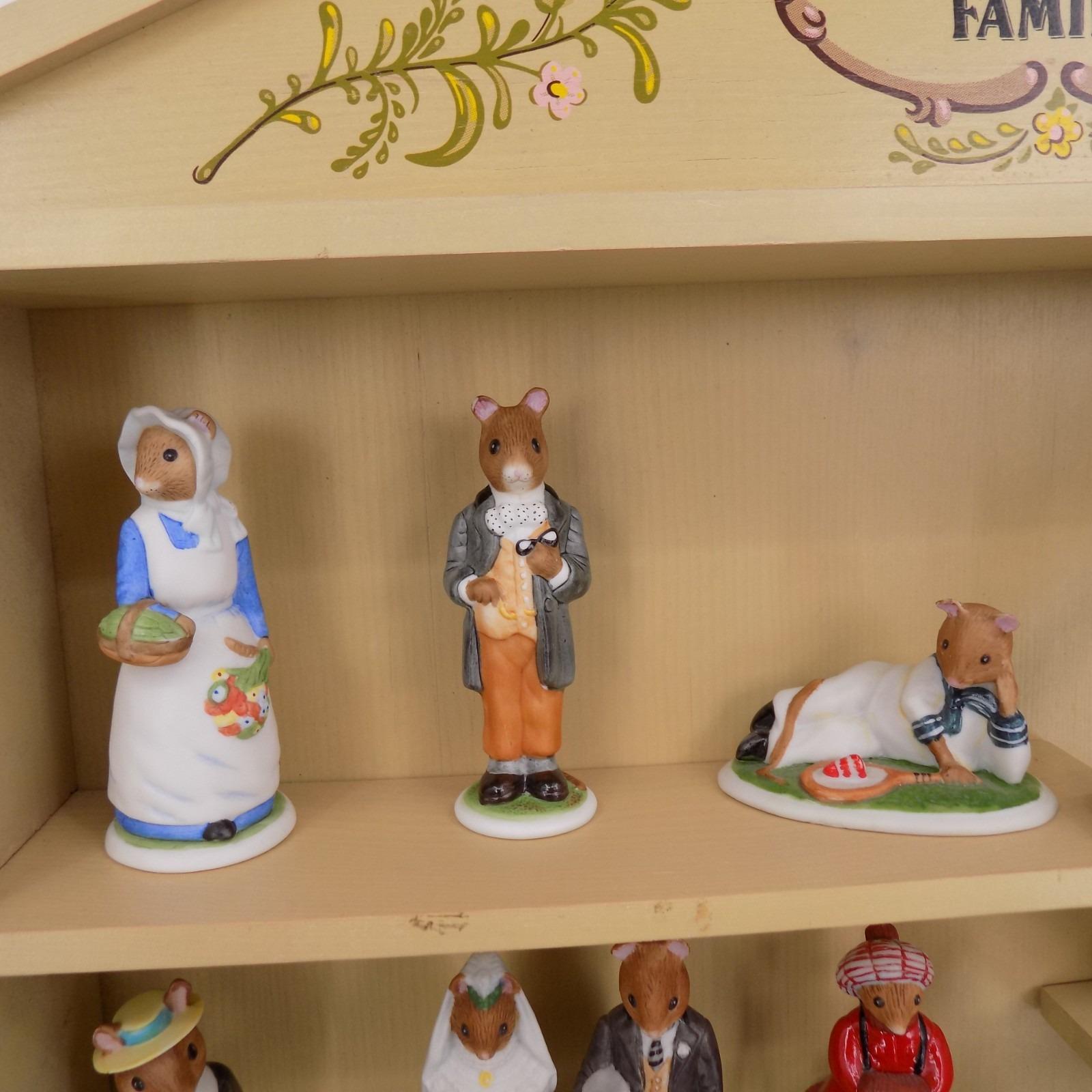 Franklin Mint Woodhouse Mouse Family Figurines Lot of 22 With