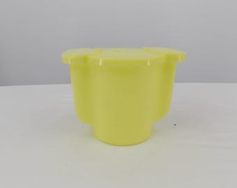 Tupperware Sugar Creamer Dispenser Double Flip Yellow Vintage 577-10 Plastic