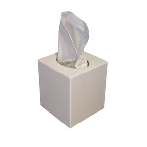Tissue Box Cover, Jade White, Tissue Box, Tissue Cover, Minimalist Design, Modern Home Decor, Bathroom Decor, House Decor, Facial Tissues