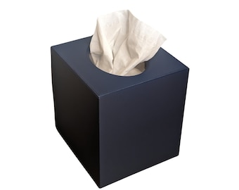 Tissue Box Cover, Navy Blue, Tissue Box, Tissue Cover, Minimalist Design, Modern Home Decor, Bathroom Decor, House Decor, Facial Tissues
