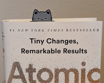 Cat Bookmark, 2-Pack Kitty Cat Bookmark, Gift for Cat Lovers, Cat Mom Present, Reader Lover Gift, Bookworm Gift, Bibliophile Gift, Cat Lover