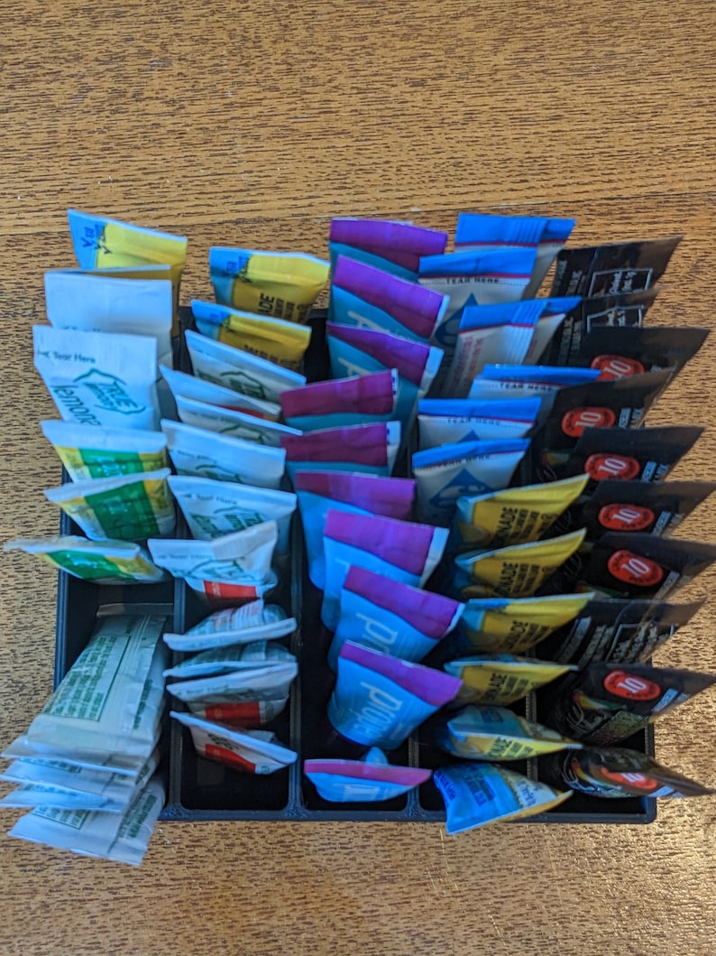 Water Flavor Packet Organizer Drink Packet Holder Water Etsy