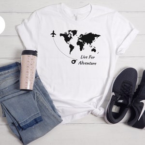 Traveler Gift, Travel Shirt, Vacation Shirt, Travel Lover, World Map Shirt, Airplane Mode Shirt, Exchange Student, Wanderlust, Adventure Tee