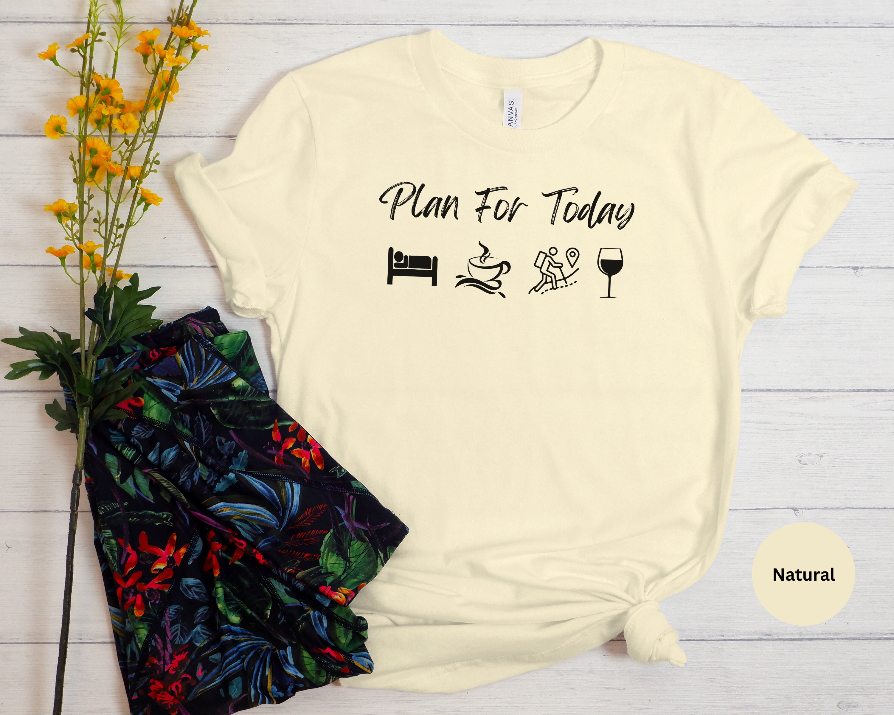 Hiking Shirt, Outdoor Adventure Tee, Trail Life, Coffee and