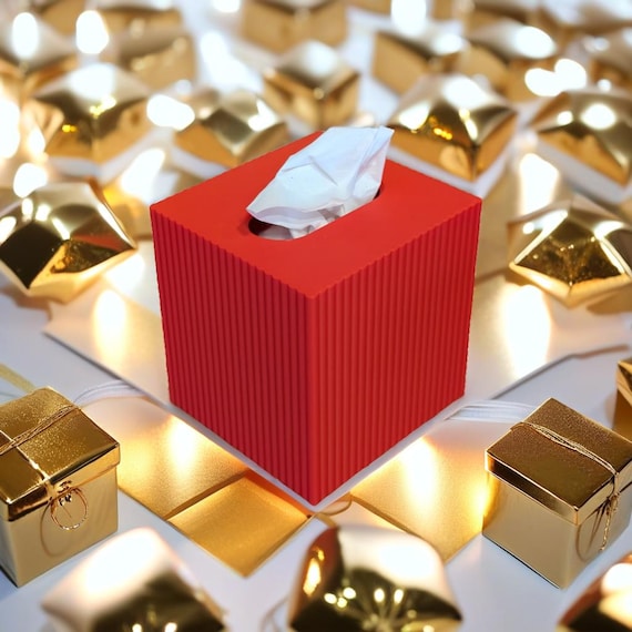 Retro Tissue Box Cover, Christmas Colors, Christmas Tissue Box