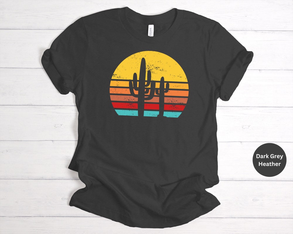 Cactus Shirts, Desert Shirts, Desert Sunset Shirt, Cactus Plant Shirt, Arizona Shirts, Cactus Scene Shirt, Western Shirt, Desert Vibes Shirt Francisco49Ers