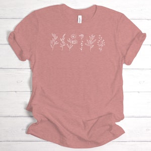 Wild Flowers Shirt, Wildflower Tshirt, Floral Shirt, Botanical Shirt, Flower Shirt, Nature Lover Shirt, Ladies Shirt, Flower Tee, Floral Tee