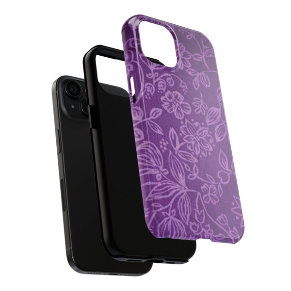 purple phone case with flowers