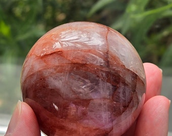 Fire Quartz Crystal Sphere | Hematoid Crystal