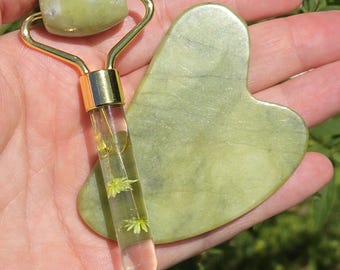 Guasha, Jade Guasha and Face Roller Set