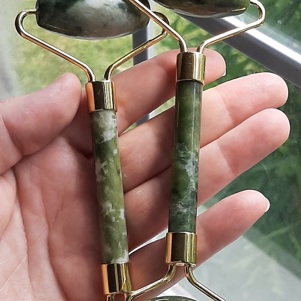 Jade Face Roller | Jade Guasha | Jade Crystal Massager | Crystal Guasha | Birthday Gift | Wedding Gift | Skin Care Massage