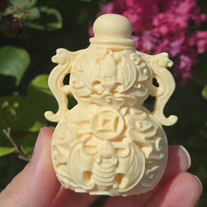 Incense Burner, Tagua Nut Incense Burner, Ivory Nut Incense Burner Carving