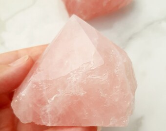 Rose Quartz Point Polished Top Rose Quartz Point the Self Love
