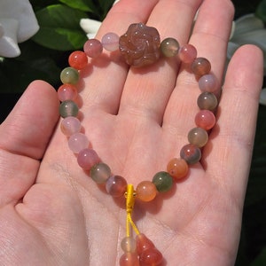 Yanyian Agate Flower Bracelet, Yanyuan Agate