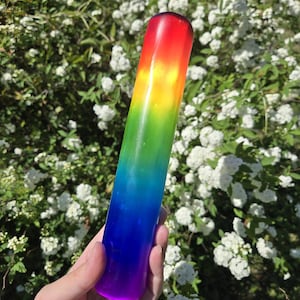 Aura Selenite Wand, Chakra Selenite Crystal, Selenite Wand