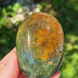 Ocean Jasper Palmstone, OJ Palmstone, Ocean Jasper Crystal Palm, Ocean Jasper