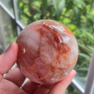 Fire Quartz Crystal Sphere | Hematoid Crystal