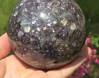 Purple Mica Lepidolite Sphere