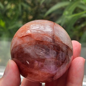 Fire Quartz Crystal Sphere | Hematoid Crystal
