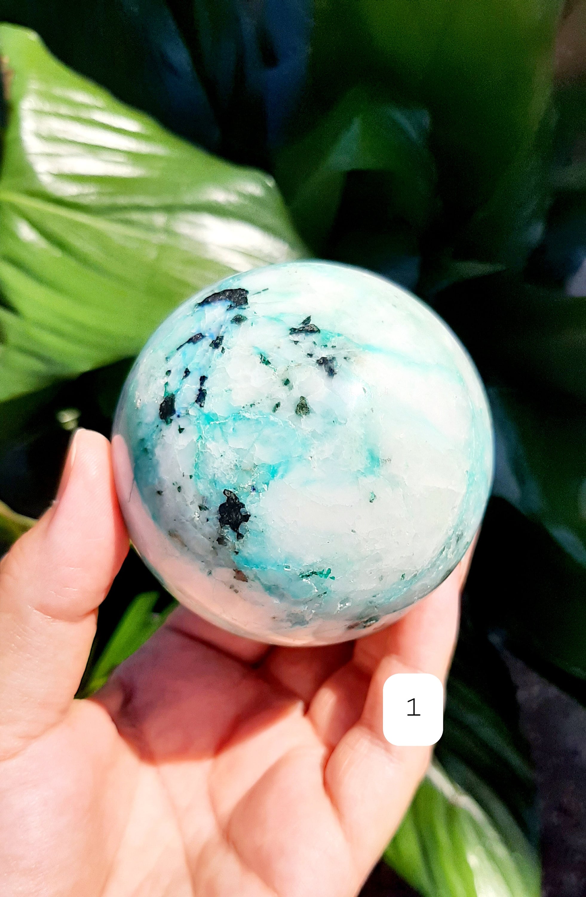 Phoenix Stone Sphere: Malachite, Turquoise, Chrysocolla Mix - Etsy
