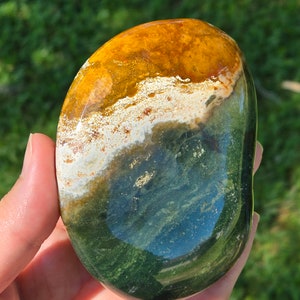 Ocean Jasper Palmstone, OJ Palmstone, Ocean Jasper Crystal Palm, Ocean Jasper
