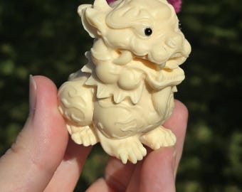 Tagua Nut Lion Carving